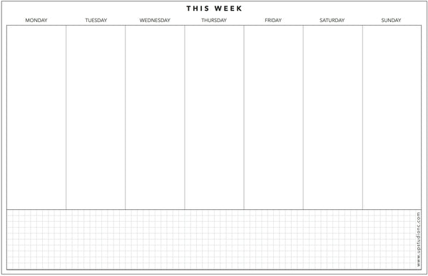 Weekly Planning Notepad Upstudio